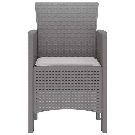 PANGIVO - Chaise de jardin polypropylènes gris clair 53 x 49 x 85 cm, Poids :12.6kg - PANGIVO - Image 6