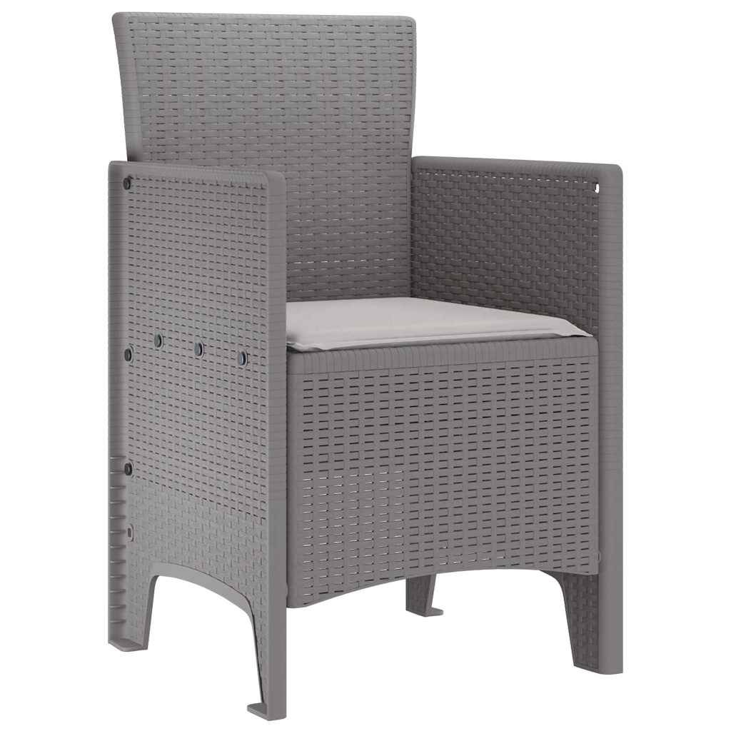 PANGIVO - Chaise de jardin polypropylènes gris clair 53 x 49 x 85 cm, Poids :12.6kg - PANGIVO - Image 4