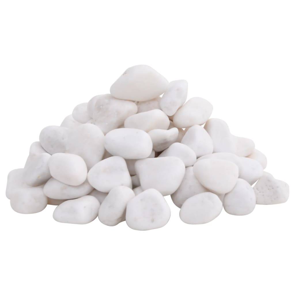 Galets Décoratifs Blancs Pierres Polies pour Paillage Jardin Zen & Déco Intérieure 2-5 cm 10 kg - ComfortXL Outdoor Living - Image 3