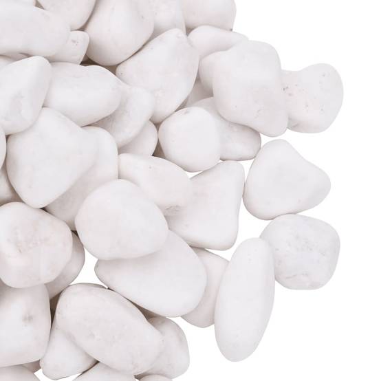 Galets Décoratifs Blancs Pierres Polies pour Paillage Jardin Zen & Déco Intérieure 2-5 cm 10 kg - ComfortXL Outdoor Living - Image 5