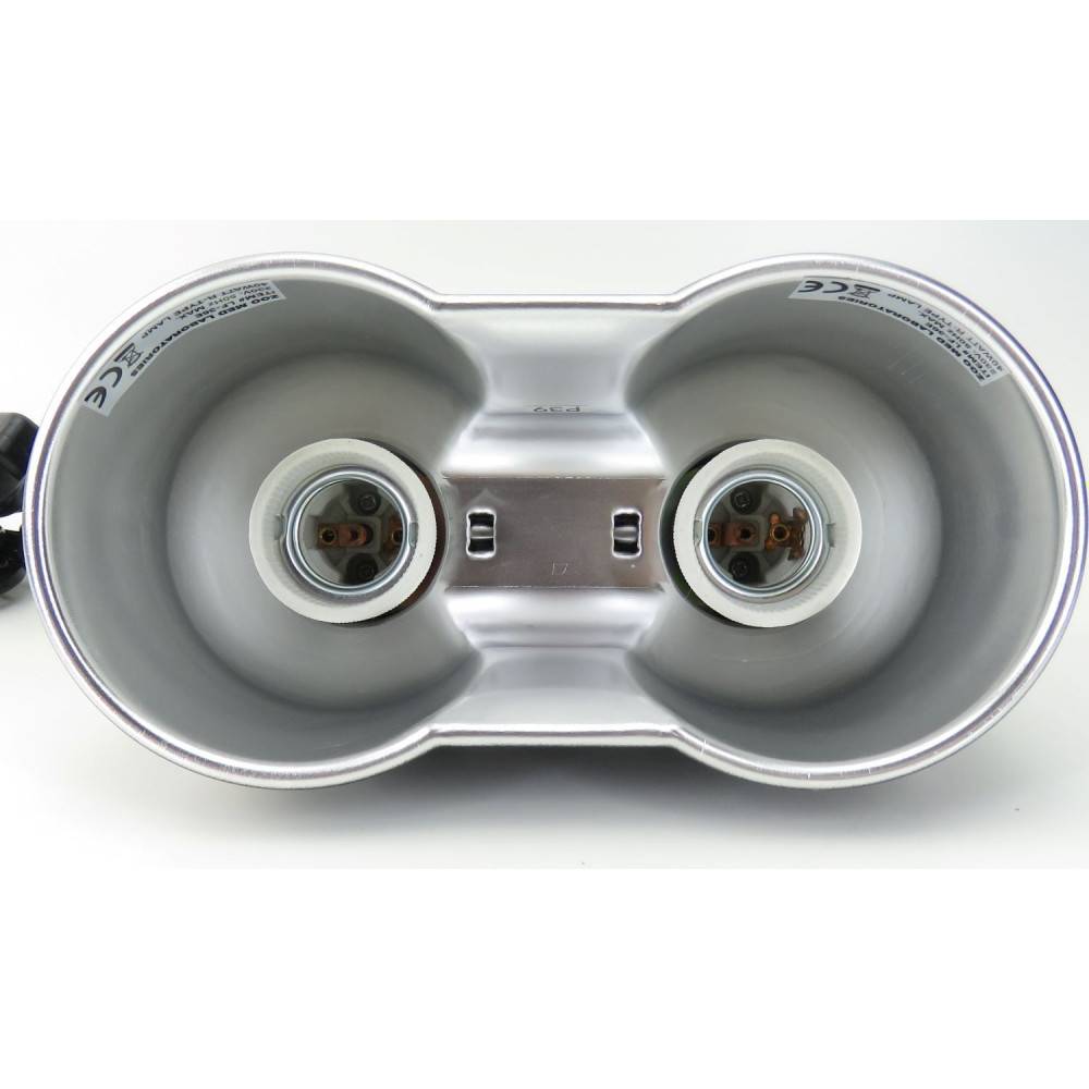 Zoomed - Zoo Med - support de lampe double nano LF-36E combo dome 80 w max total pour terrarium - Imagen 4