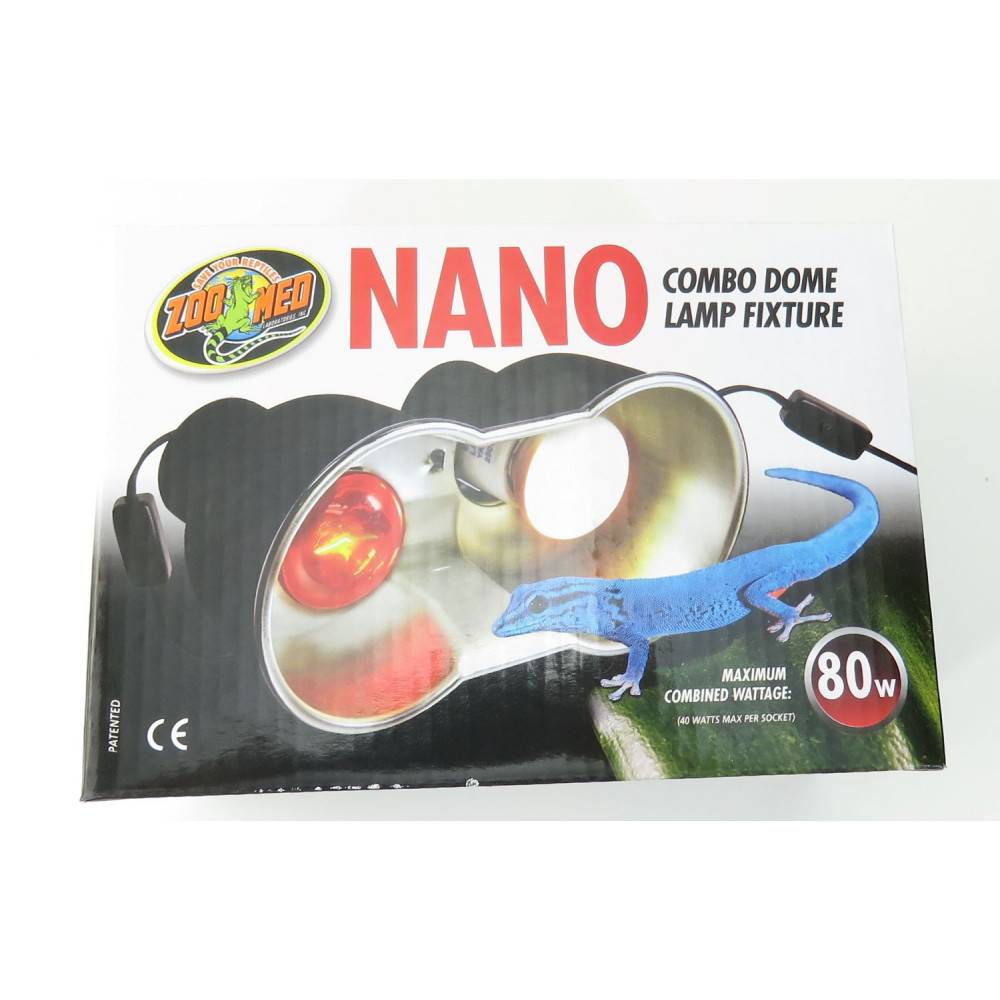 Zoomed - Zoo Med - support de lampe double nano LF-36E combo dome 80 w max total pour terrarium - Imagen 2