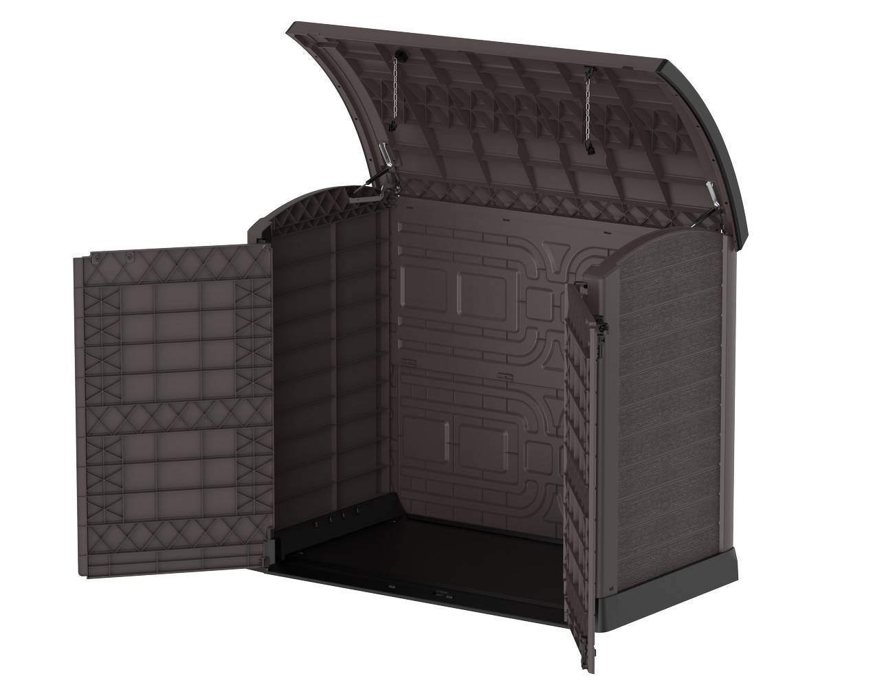 Duramax - Armoire de rangement extérieur StoreAway Arc Lid 1200L - Marron Duramax - Imagen 2