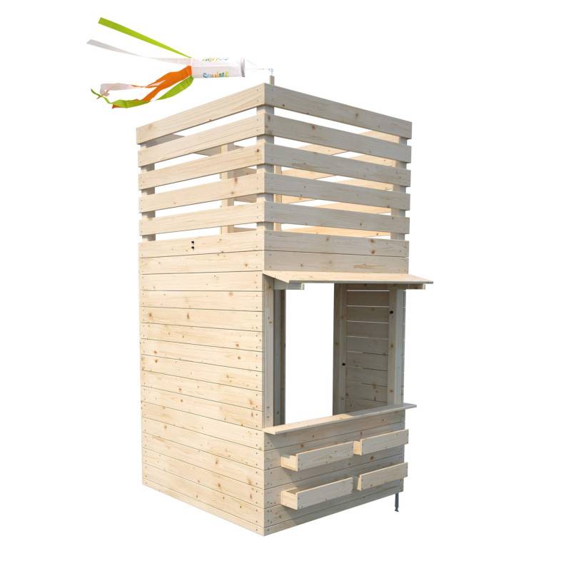Soulet - Cabane tour en bois avec comptoir et bac à sable SHOPPING - Imagen 1
