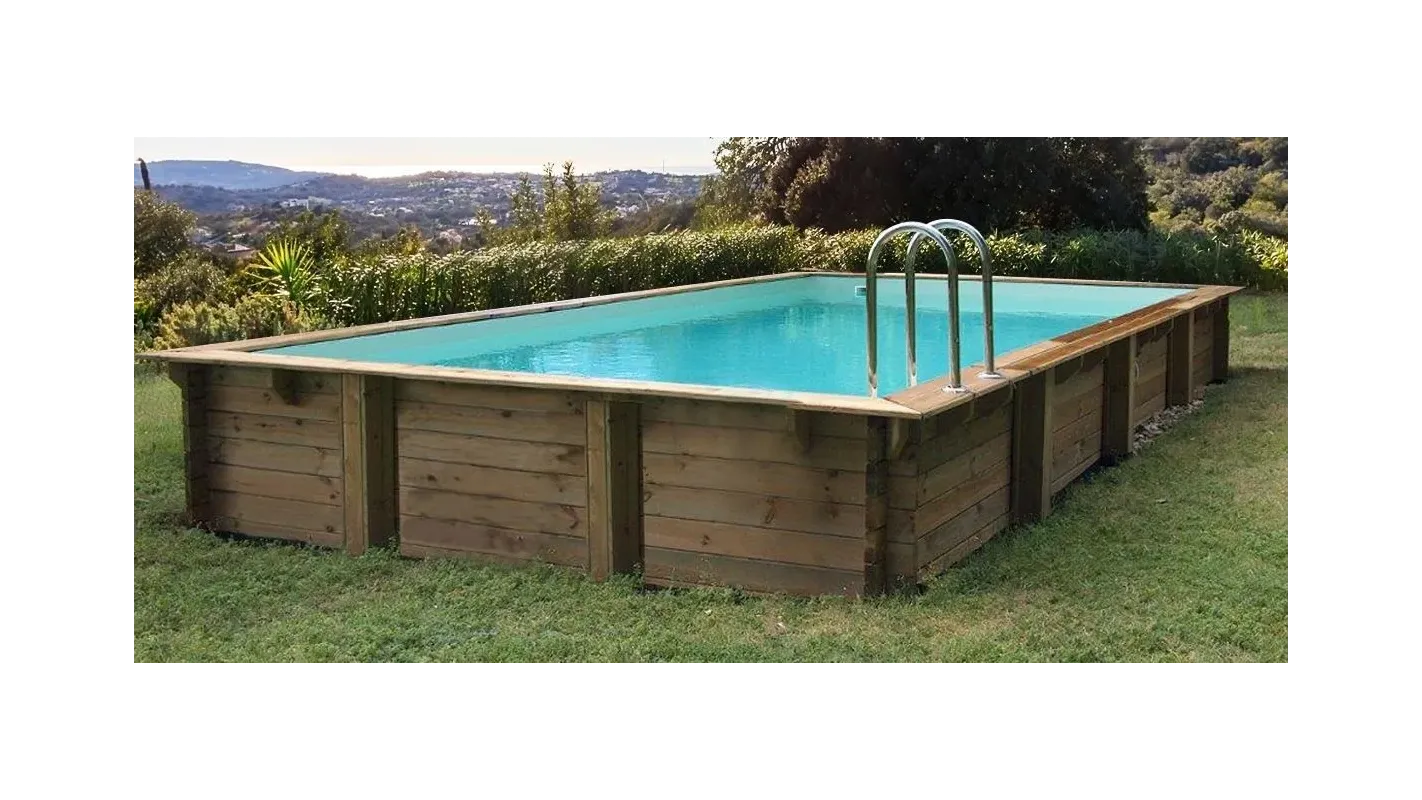 Altanka - Piscine en bois 12,20x6,20 - H.1,44 m - avec filtration et coffre - BAS762OSPI+SZA - Imagen 6