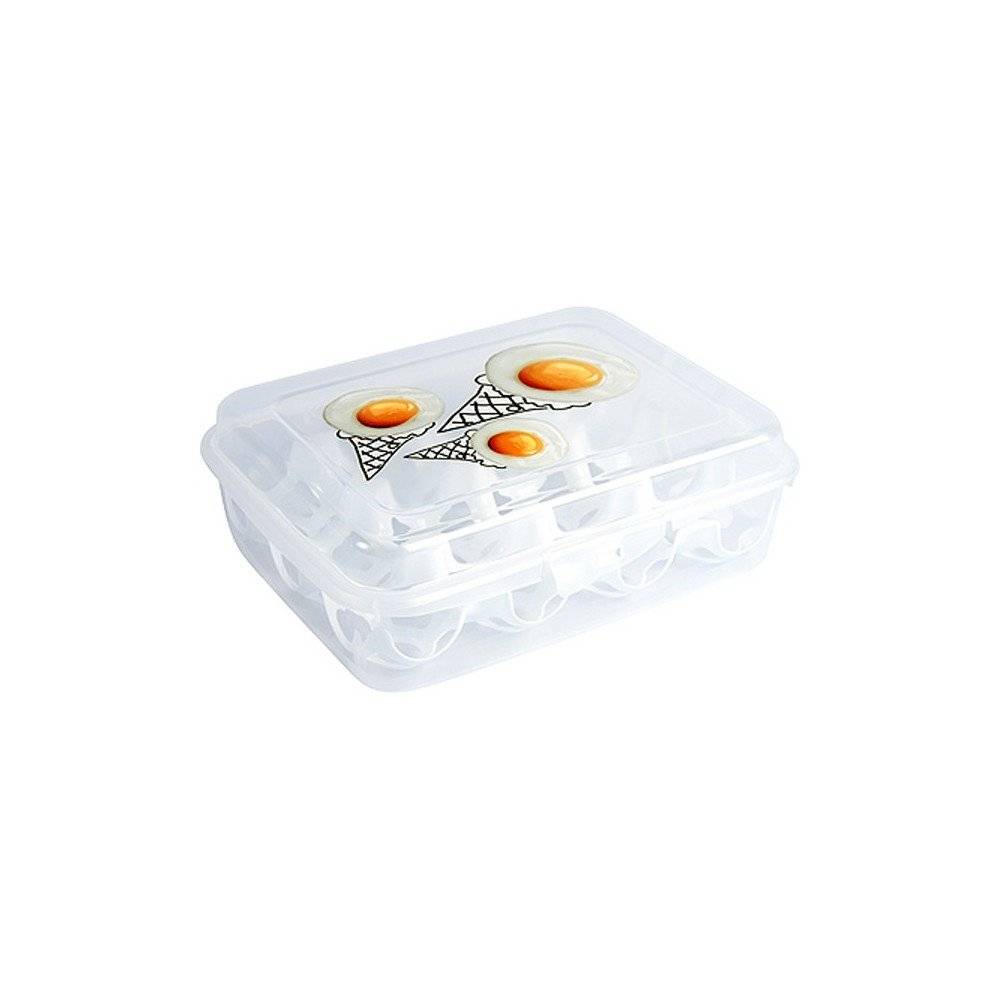 Sans Marque - Boite à oeufs en plastique 12 œufs - Imagen 1