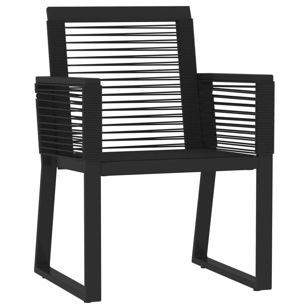 Salon de Jardin 6P 140cm Rotin PVC et Acier pour Terrasse Noir – ComfortXL Outdoor Living - Image 3
