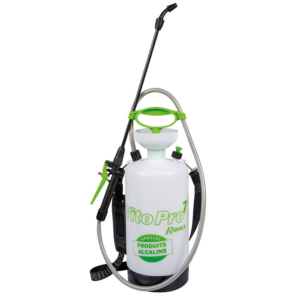 Ribimex - Pulvérisateur à main pression préalable Vitopro7 contenance 6.85 litres produits alcalins