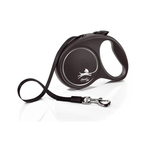 Flexi - Flexi Black Design L sangle 5 mètres laisse pour chien max 50 kg noir et argent. - Image 1