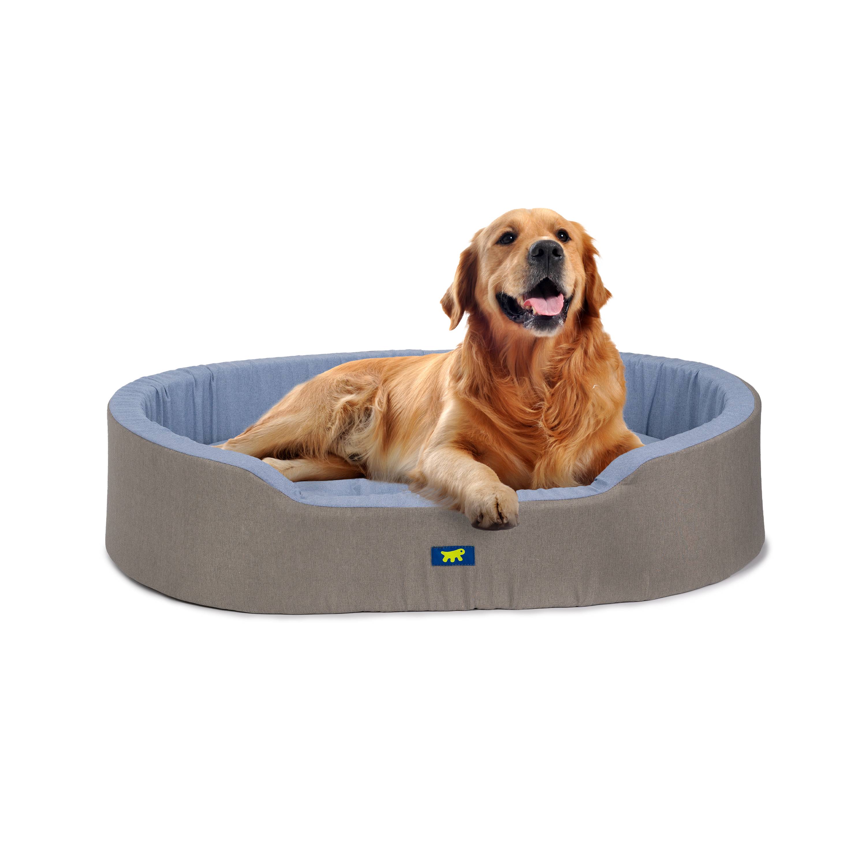 Ferplast - Ferplast Panier Chien Dandy, Coussin Amovible et Lavable, Housse en Coton avec Rembourrage Doux, Lit Chiens Moyen, 95 x 60 x H 21 cm, Bleu Clair - Imagen 4