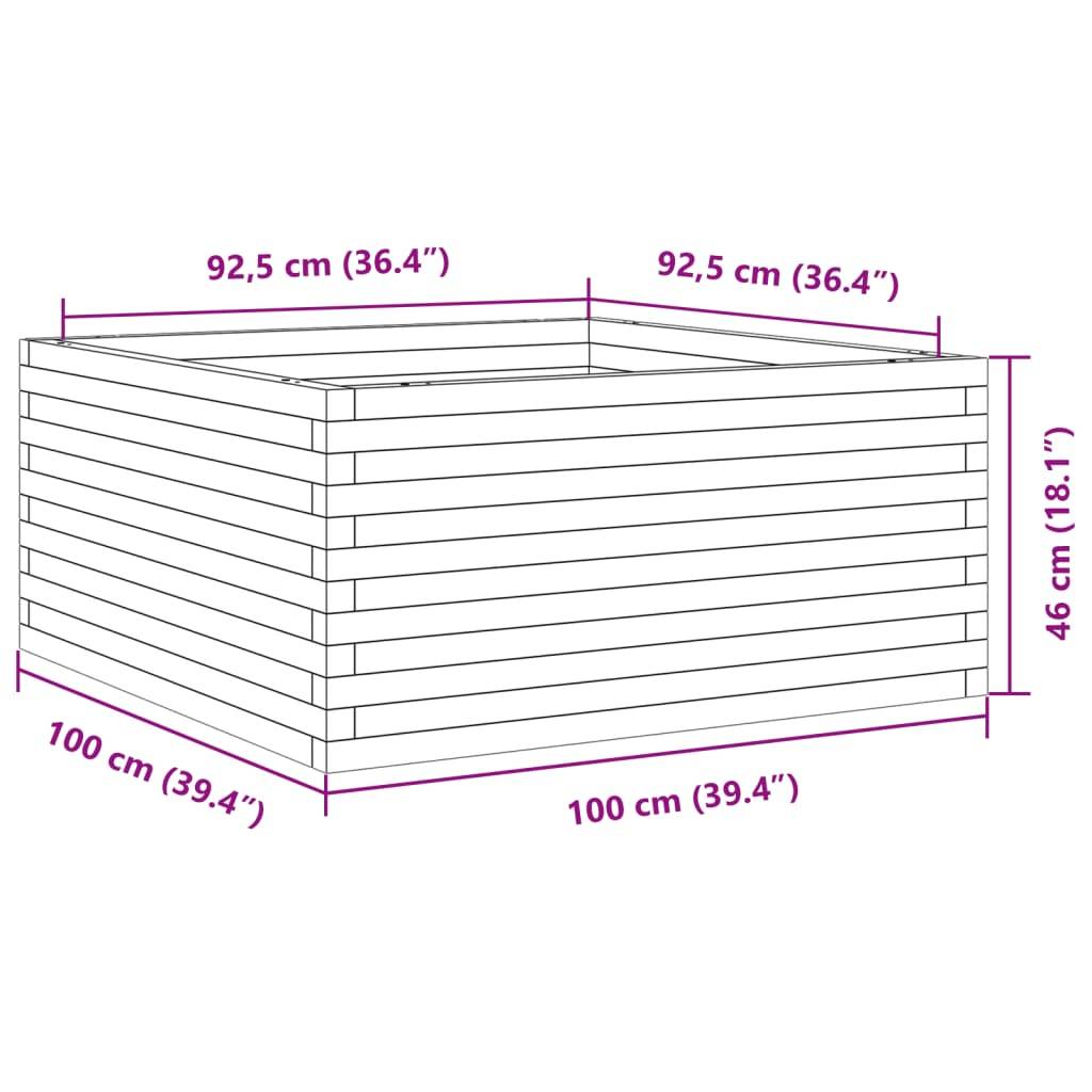 Maison Chic - Jardinière, Bac à fleurs, Pot de fleurs 100x100x46 cm bois massif de douglas - Imagen 10
