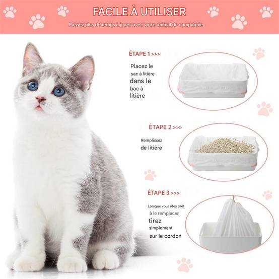 Sacs à litière pour chat ,104*45 cm ,30pcs DtopbuyAge - Image 3