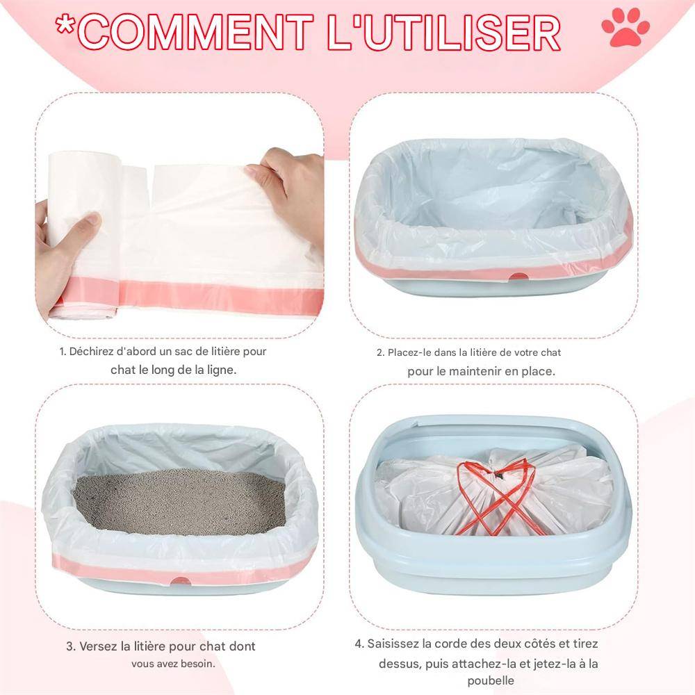 Sacs à litière pour chat ,104*45 cm ,30pcs DtopbuyAge - Image 2