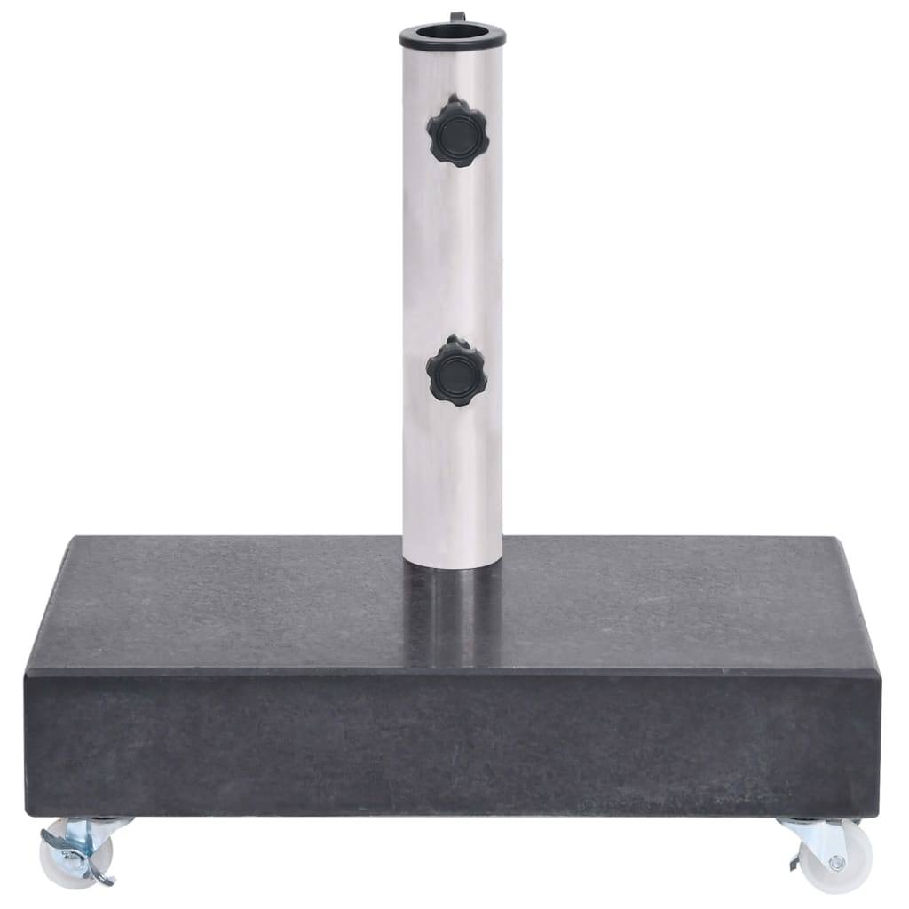 Maison Chic - Socle de parasol - accessoire parasol Noir 45x25x8 cm Granite - MEUBLE PRO - Image 1