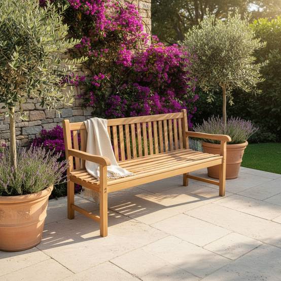 Banc en teck massif Londres 180 cm - TECK'Attitude - Imagen 5
