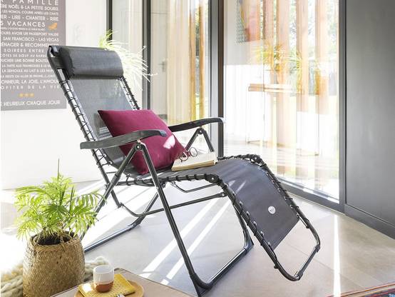 Hesperide - 2 Fauteuils de jardin relax SILOS Gris anthracite - Hespéride - Image 5