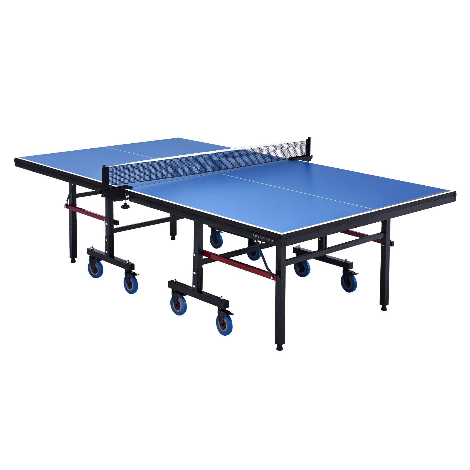 VEVOR Table ping-pong pro pliable, MDF 25 mm, filet rapide, roues verrouillables. - Image 1
