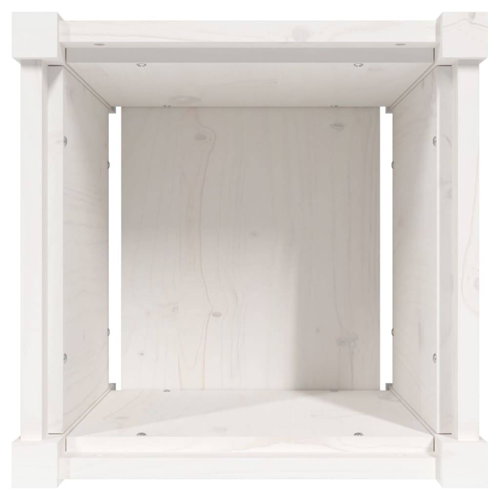 Maison Chic - Jardinière - Pot De Fleurs - Bac à Fleurs blanc 40x40x40 cm bois de pin massif - Imagen 8