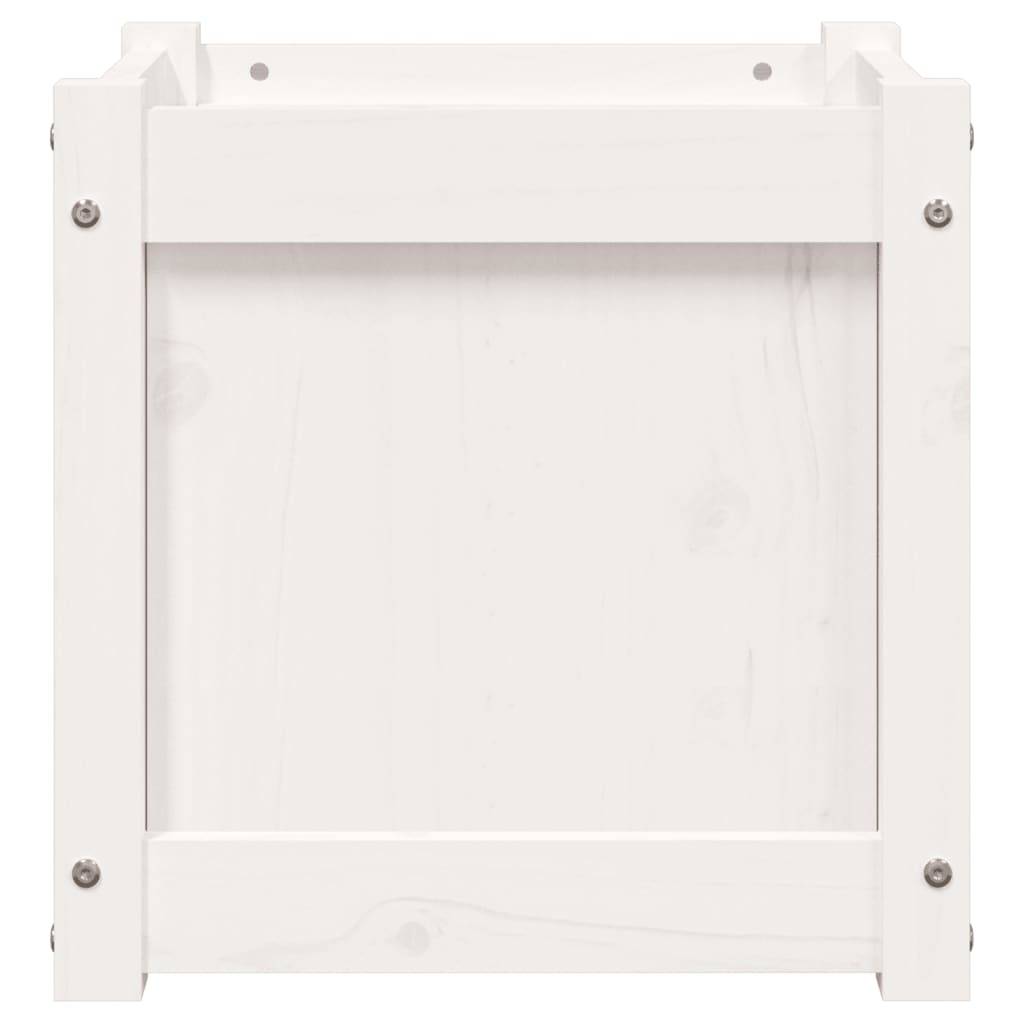 Maison Chic - Jardinière - Pot De Fleurs - Bac à Fleurs blanc 40x40x40 cm bois de pin massif - Imagen 5