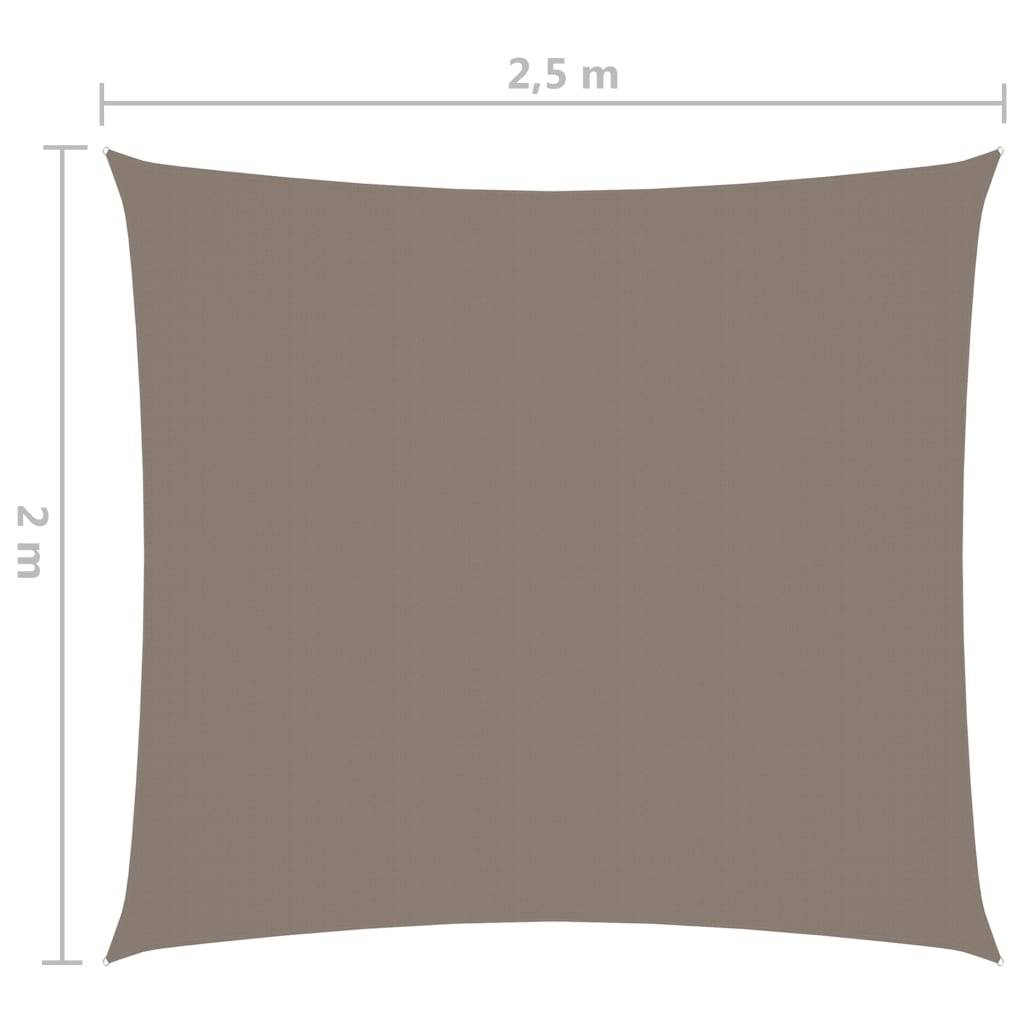 Helloshop26 - Voile toile d'ombrage parasol tissu oxford rectangulaire 2 x 2,5 m taupe - Imagen 6