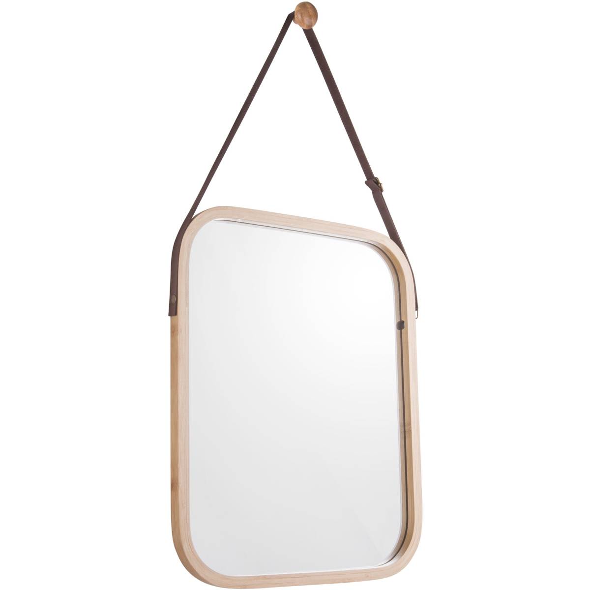 Pt Living - Miroir carré en bambou à suspendre Idyllic Naturel - Imagen 1