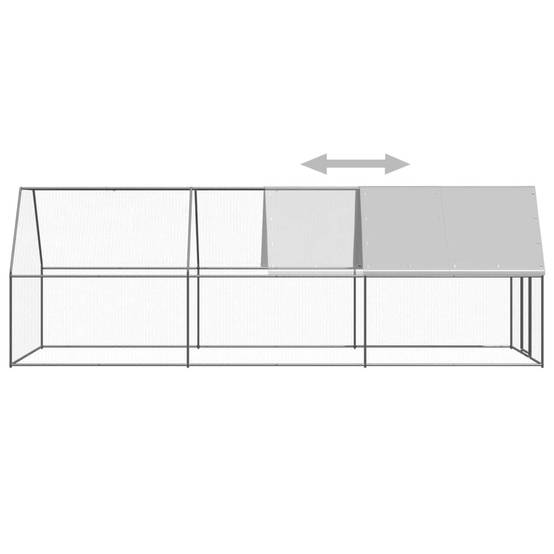 Vidaxl - Poulailler d'extérieur 2x6x2 m Acier galvanisé vidaXL 3089320 - Image 5