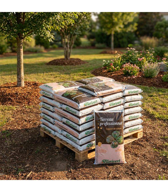 Florivert - Palette de 20 sacs de 70 l de terreau prêt à l'emploi Fleurissement PAE Florivert NEG01617-20x70