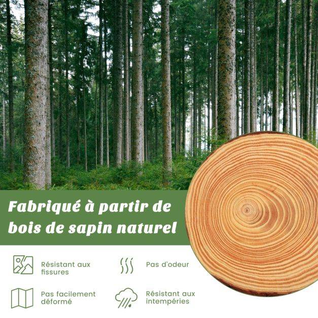 Helloshop26 - Jardinière carre potager extérieur en bois de sapin avec clôture de protection et grille de culture pour fleur légume fruit - Imagen 5