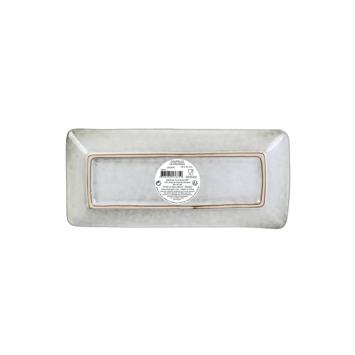 The Home Deco Factory - Coupelle Rectangle "Au Grès du Temps" 22cm Gris - Image 3