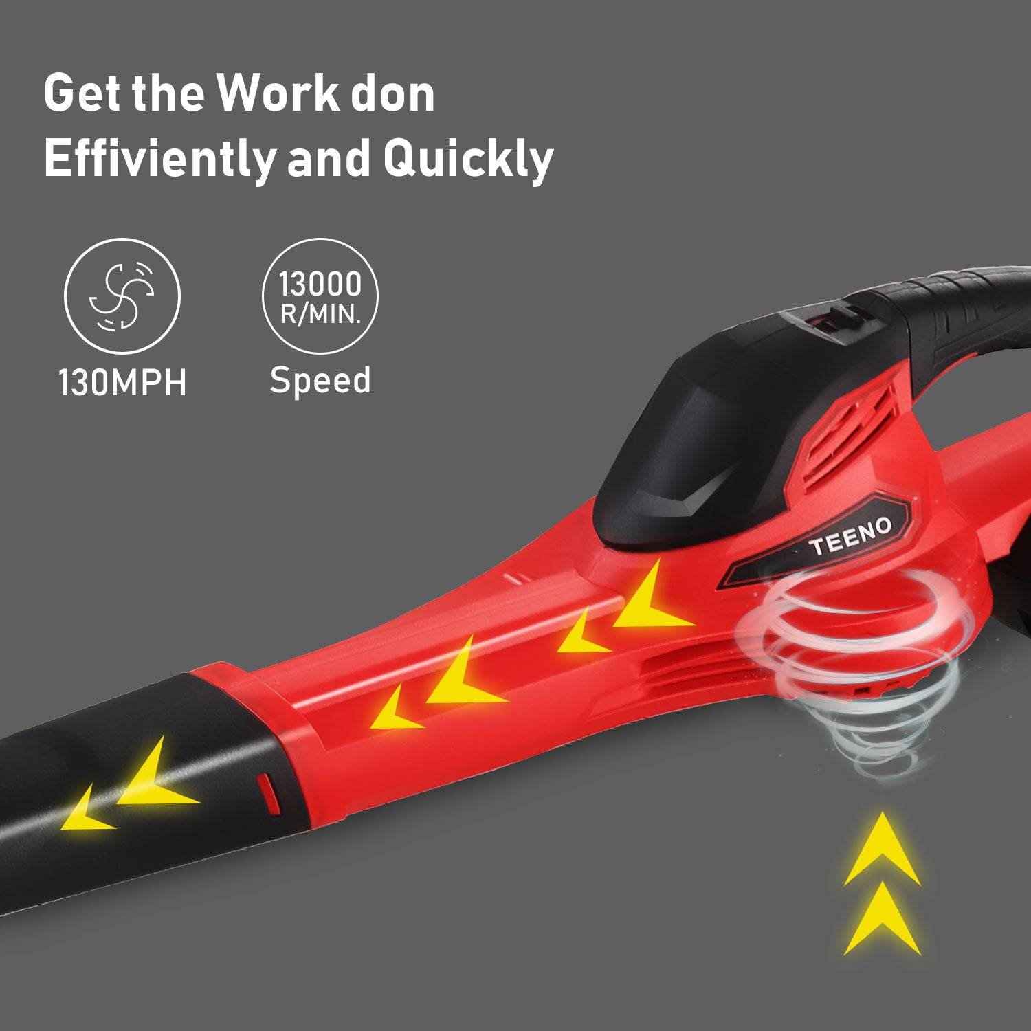 Souffleur sans fil 20 V, batterie 3,0 Ah, 1 chargeur,Compatible avec les batteries Makita - Image 4
