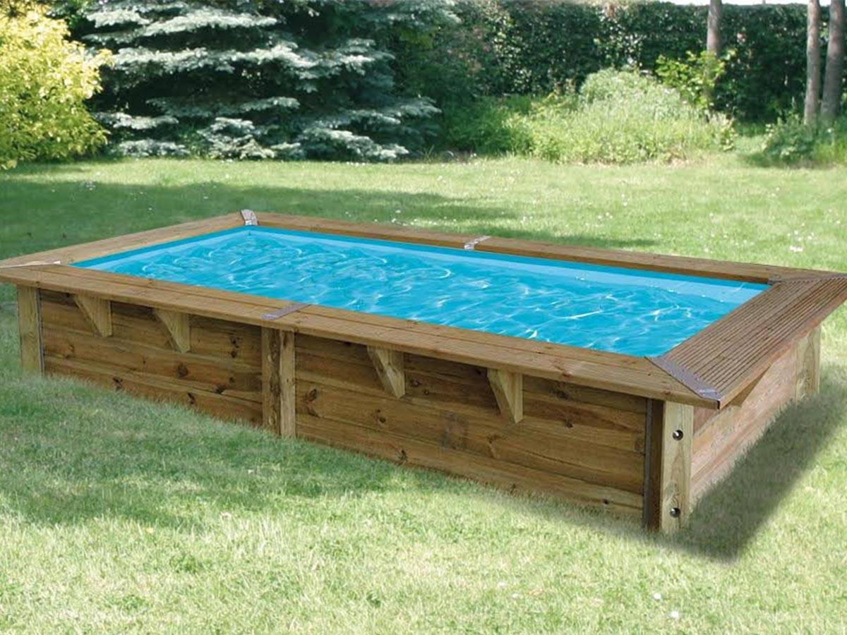 Ubbink - Piscine bois Azura 3,50 x 2,00 x 0,71 m liner bleu avec filtre à cartouche - Ubbink - Imagen 1