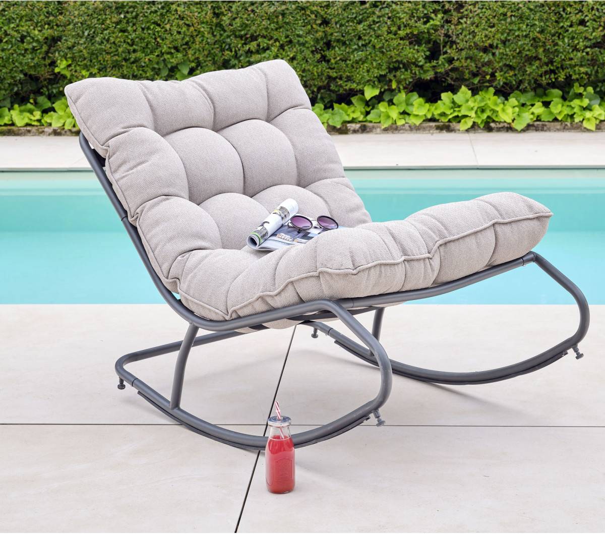 Fauteuil à bascule  1 place  Gris Anthracite  MADRID - Imagen 1
