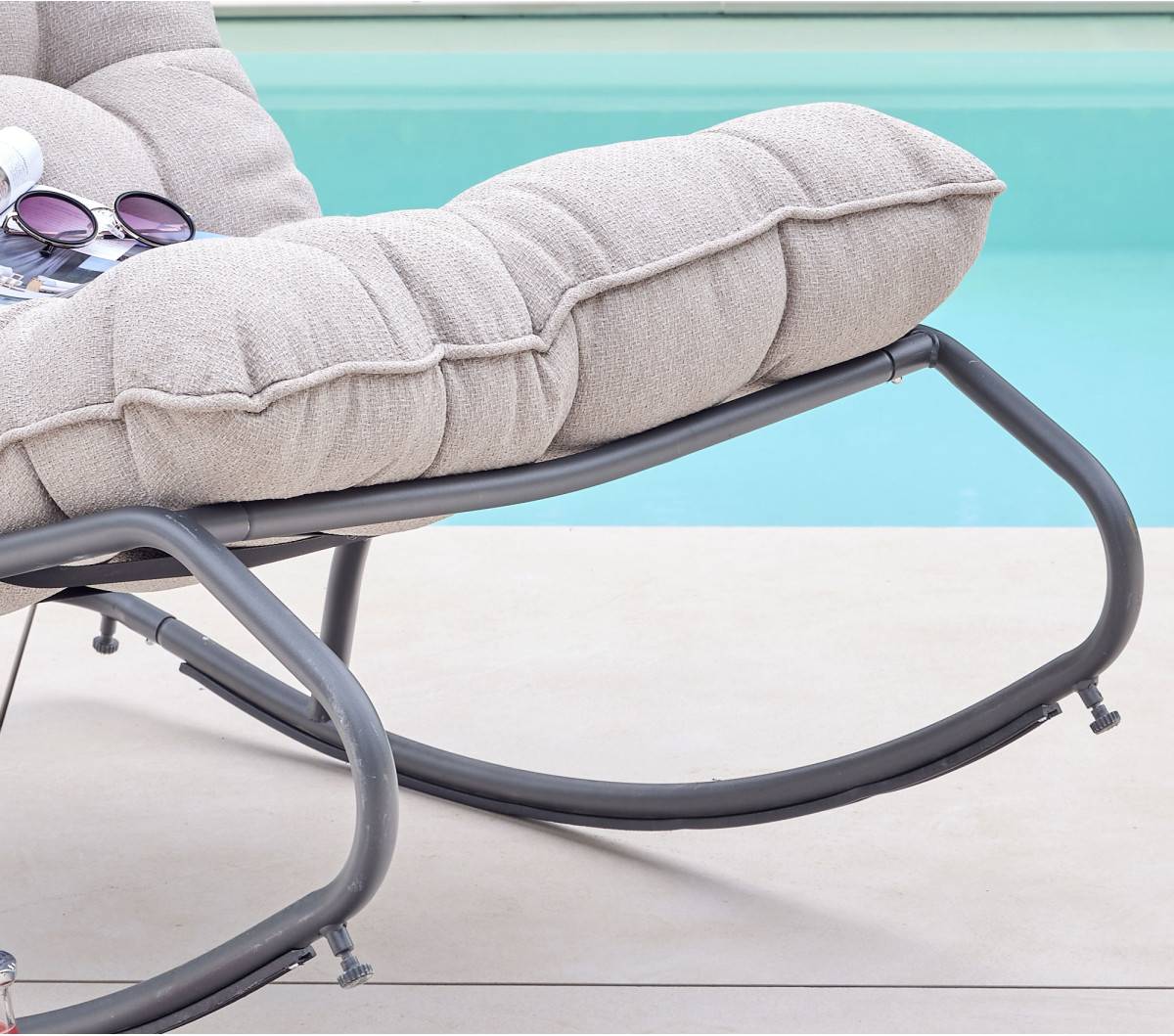 Fauteuil à bascule  1 place  Gris Anthracite  MADRID - Imagen 2