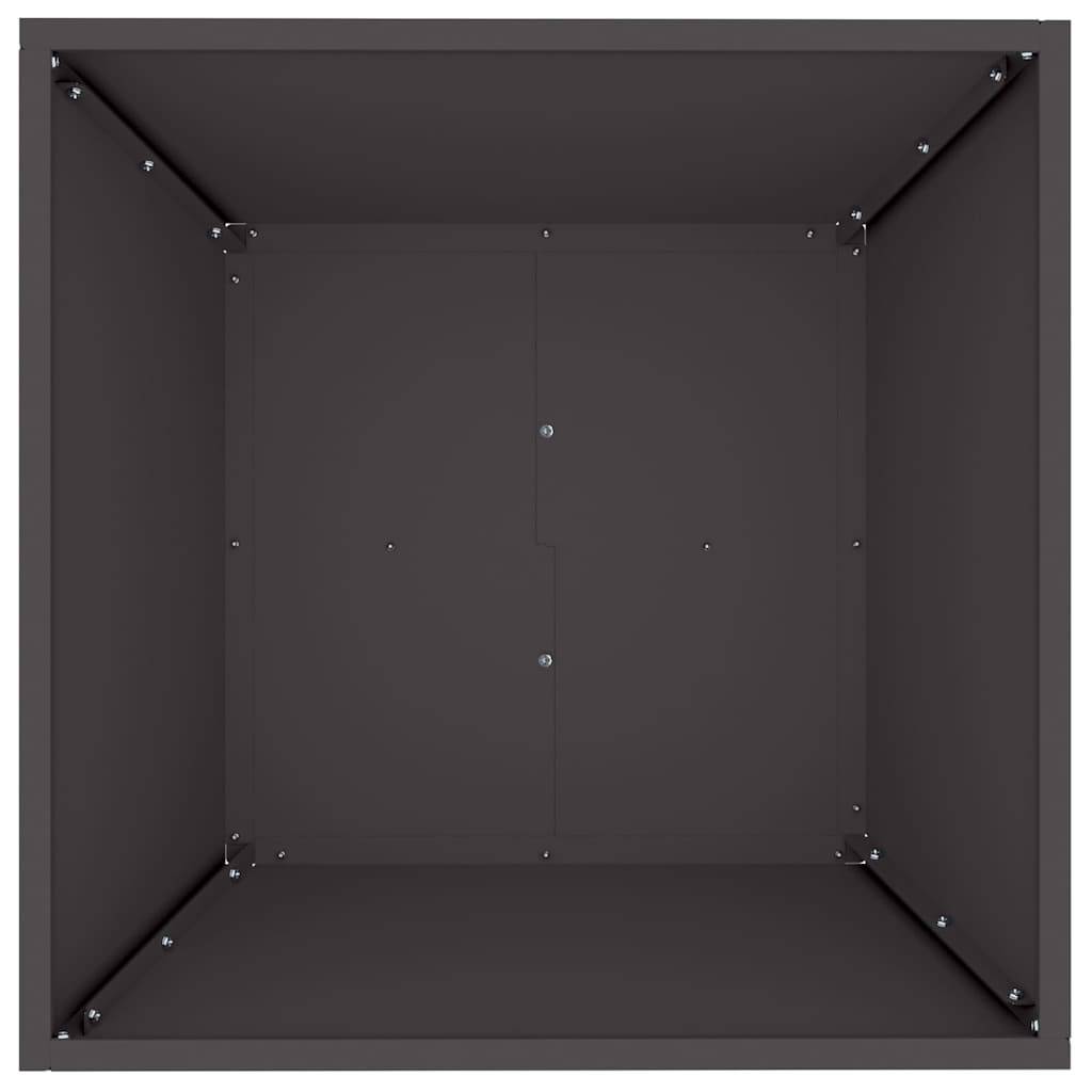 Cache-pot de jardin 5 pcs | Bac à fleurs Noir 50 x 50 x 15 cm - Image 8