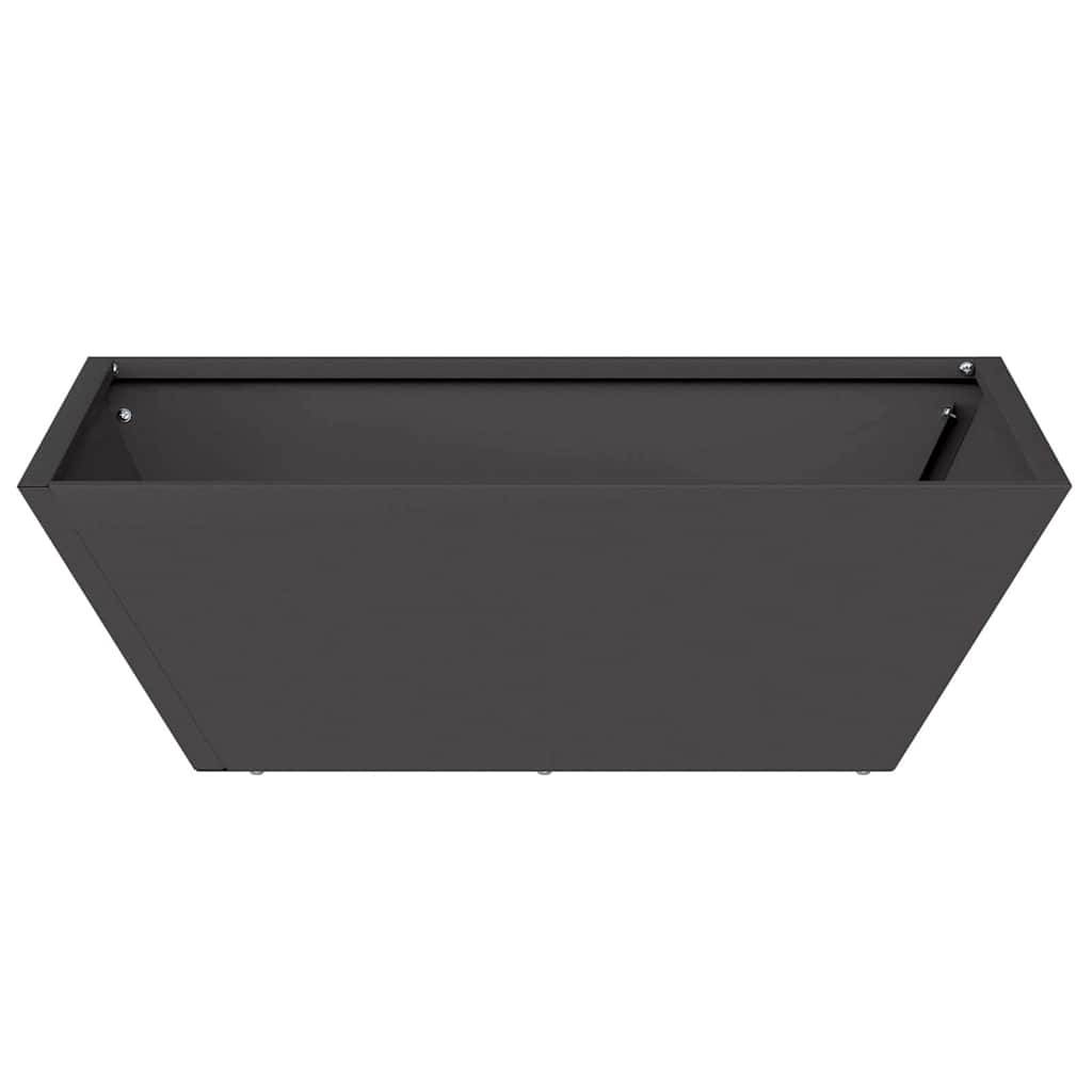 Cache-pot de jardin 5 pcs | Bac à fleurs Noir 50 x 50 x 15 cm - Image 6