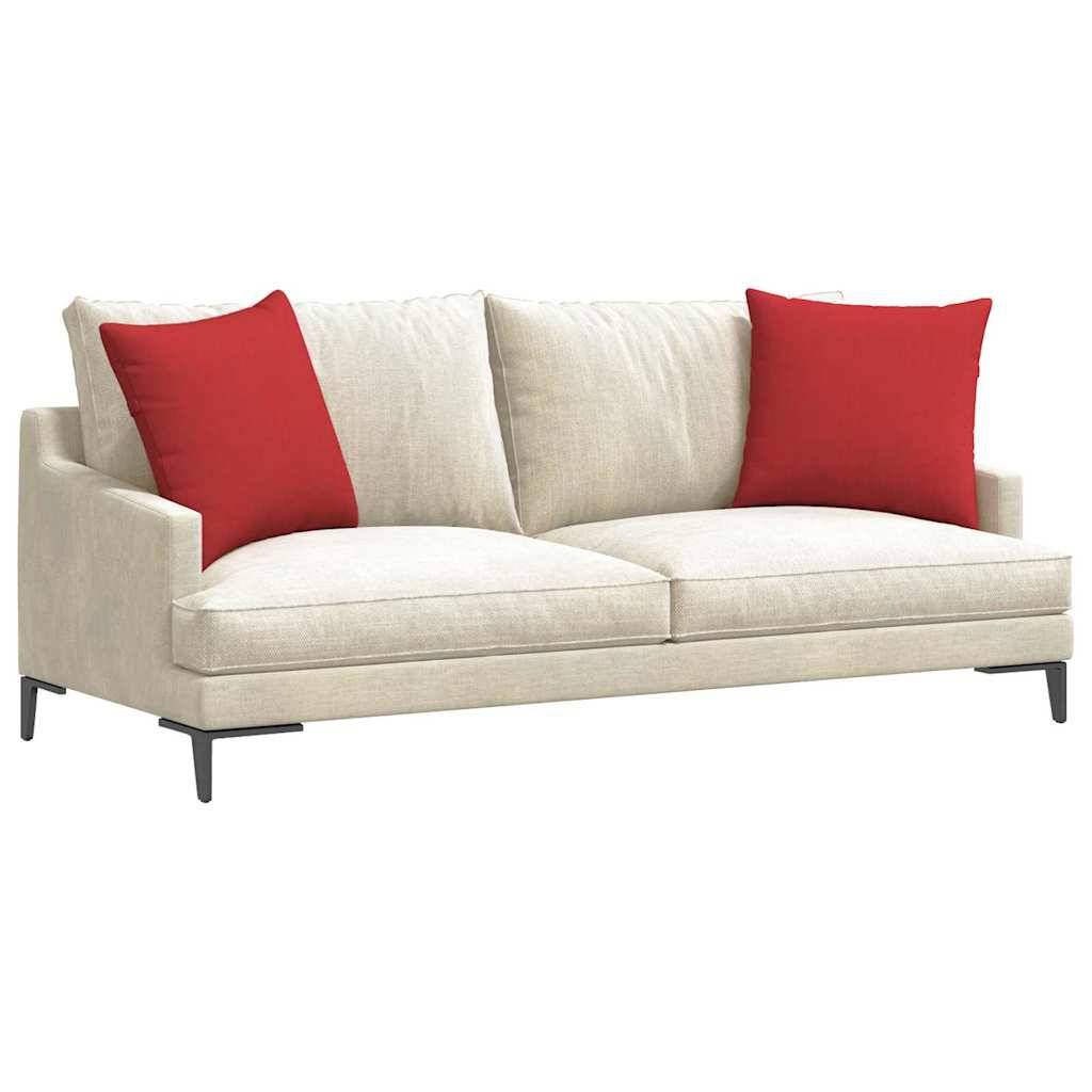 ComfortXL - Paire de Coussins Carrés Tissu Doux pour Décoration Salon Chambre Housse Lavable Rouge 50x50 cm – ComfortXL Outdoor Living - Image 3