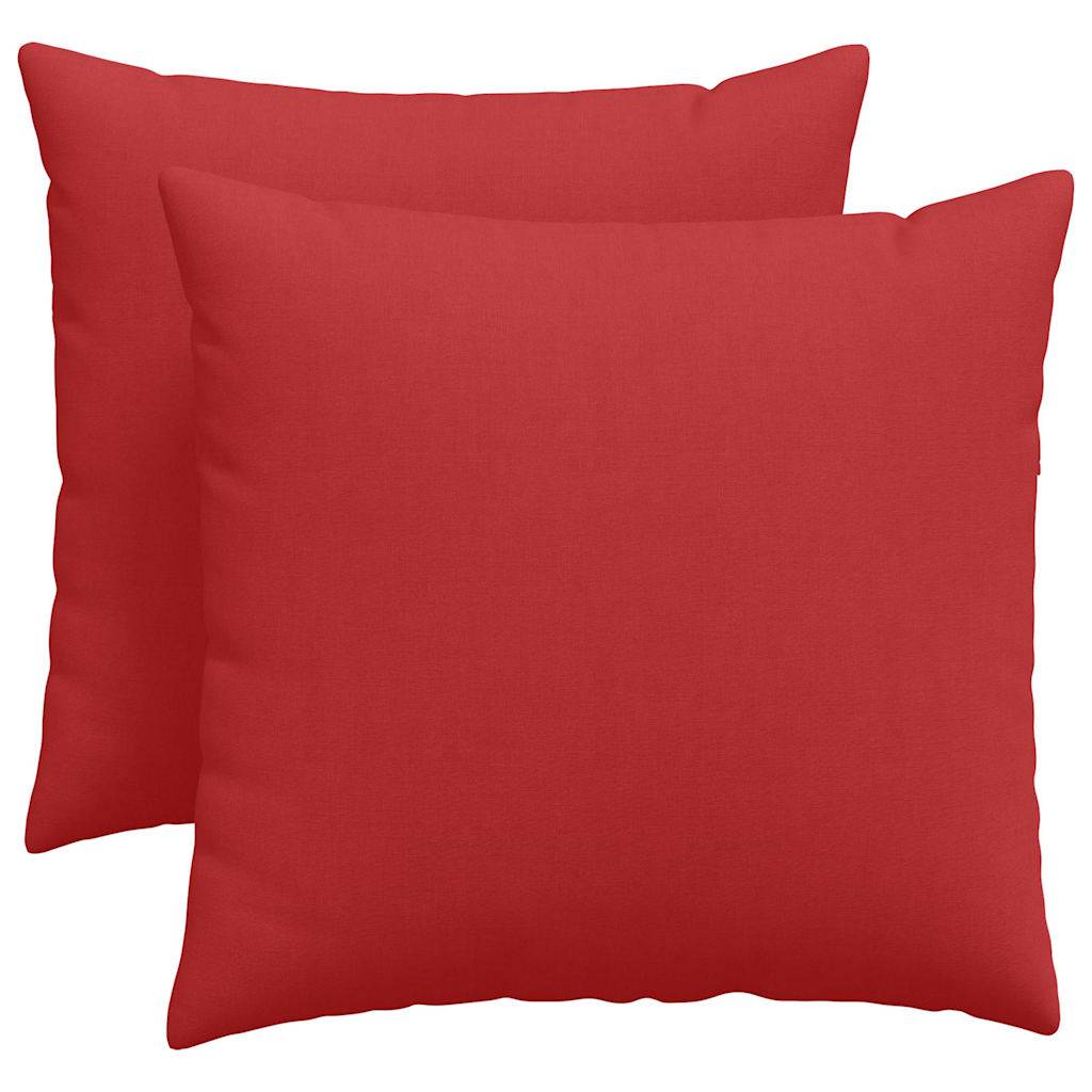ComfortXL - Paire de Coussins Carrés Tissu Doux pour Décoration Salon Chambre Housse Lavable Rouge 50x50 cm – ComfortXL Outdoor Living - Image 2