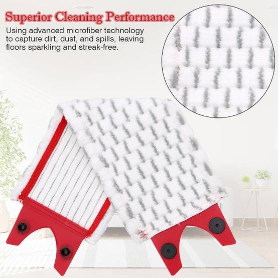 têtes de mop microfibre plates pour Vileda Ultramax 2 en 1 (Paquet de 2) - IntiMeg - Image 3
