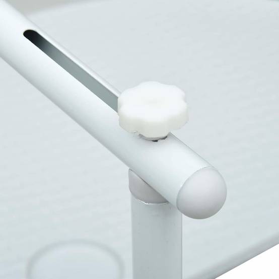 Vidaxl - Table de balcon Blanc 60x64x83,5 cm Plastique Aspect de rotin vidaXL 47893 - Imagen 4