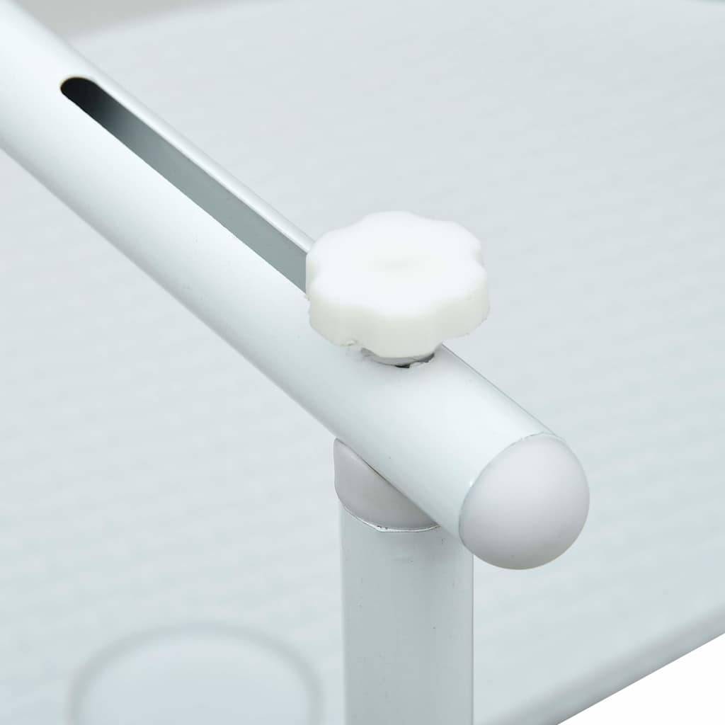Vidaxl - Table de balcon Blanc 60x64x83,5 cm Plastique Aspect de rotin vidaXL 47893 - Imagen 4