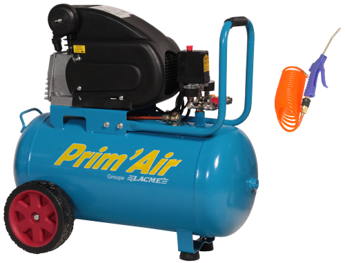 Compresseur mobile Prim'Air 13/50M LACME 13 m³/h mono 50L 8 bar - 104200