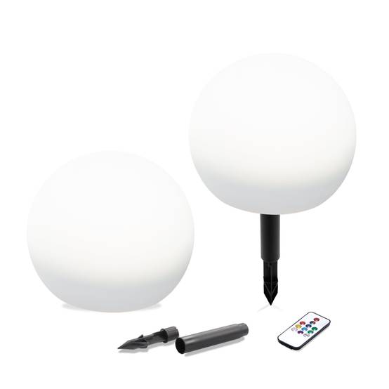 esotec Set de boules solaires d'ambiance avec télécommande ⌀20cm résistant aux intempéries 102911 - Image 2