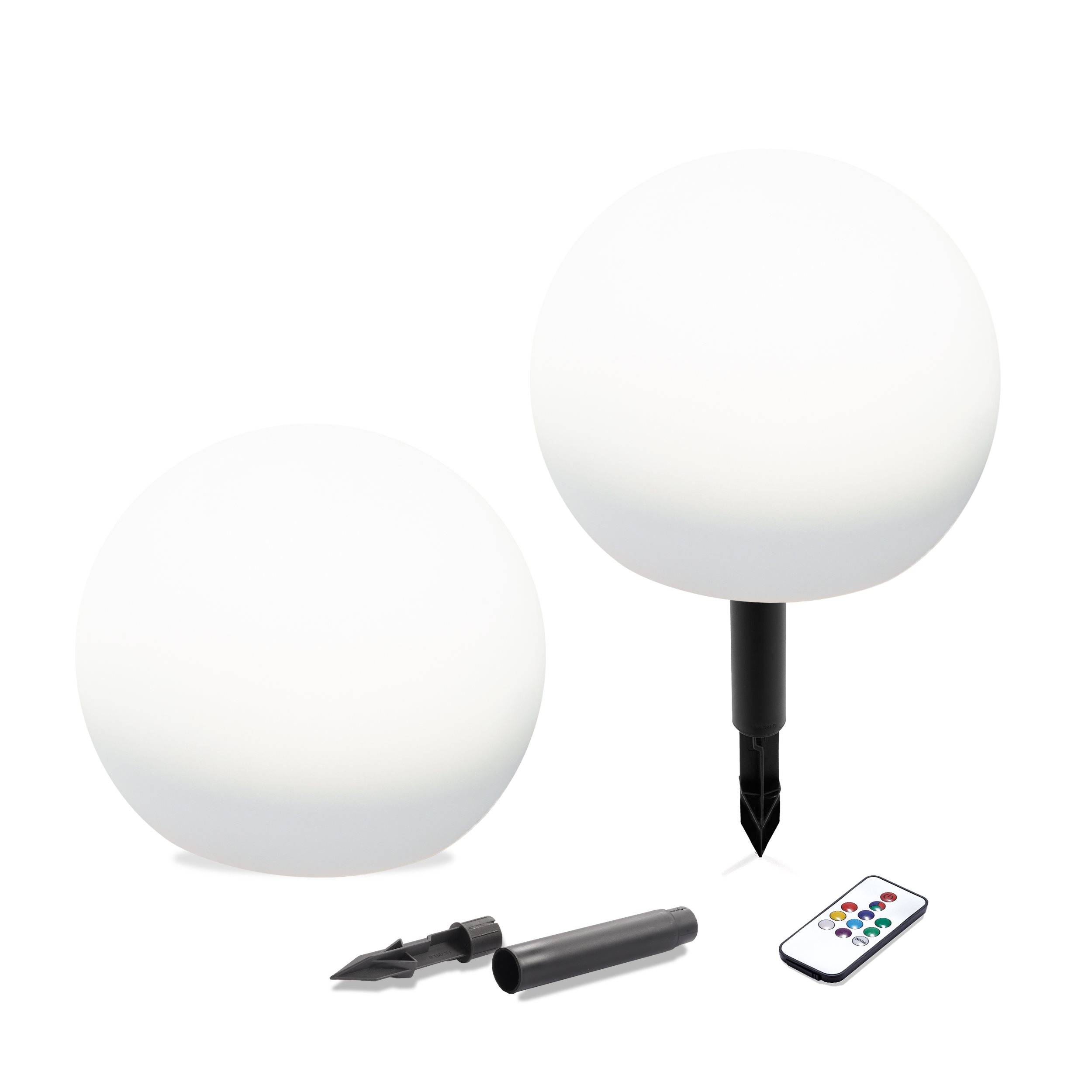 esotec Set de boules solaires d'ambiance avec télécommande ⌀20cm résistant aux intempéries 102911 - Image 2
