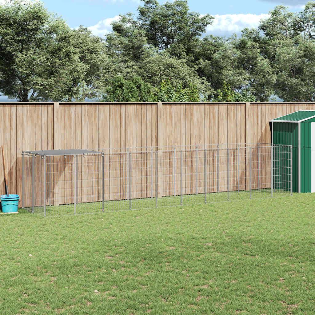 Vidaxl - Chenil Argenté 6,05 m² Acier vidaXL 3082204 - Imagen 1