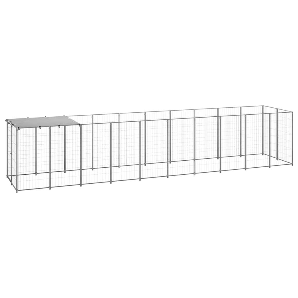 Vidaxl - Chenil Argenté 6,05 m² Acier vidaXL 3082204 - Imagen 2
