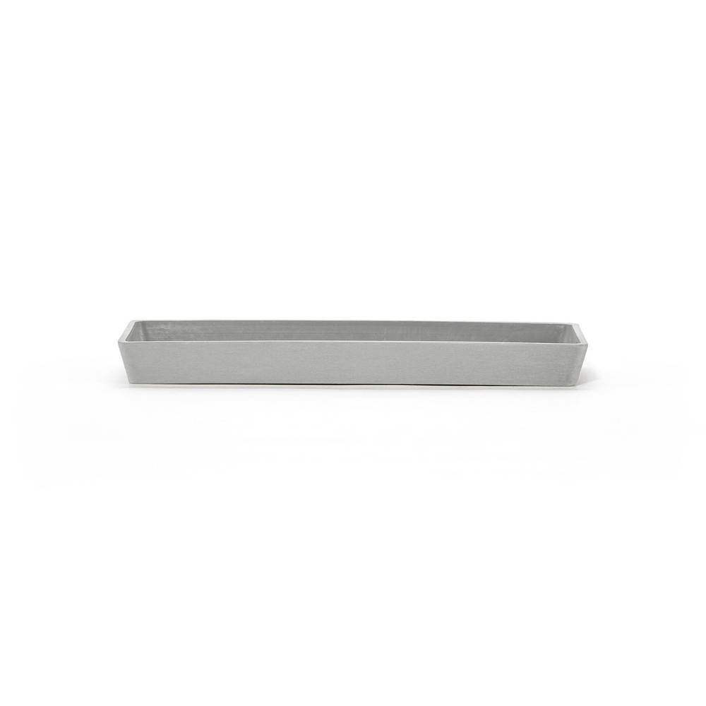 Ecopots - Soucoupe Rectangular 25 Blanc Gris - 25 x 9 x H. 2,3 cm ECOPOTS - Imagen 2