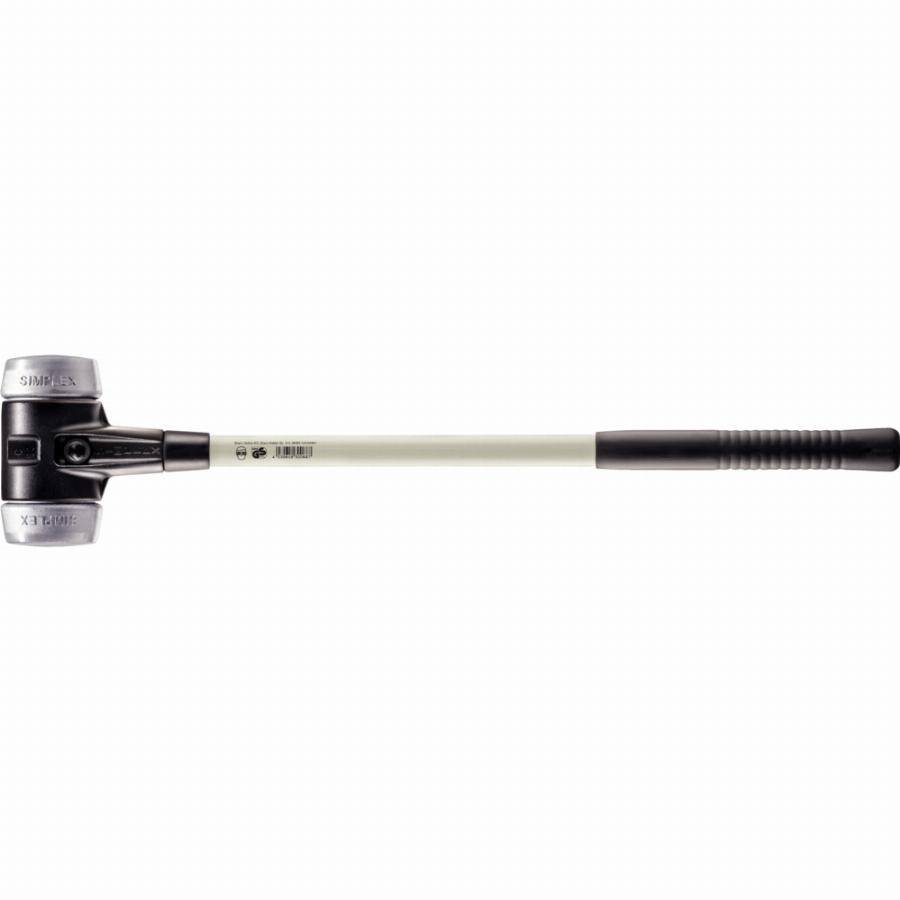 Marteau de frappeur HALDER SIMPLEX Métal doux avec boîtier en fonte malléable renforcée et manche en fibre de verre - D=80 mm - 3709.081