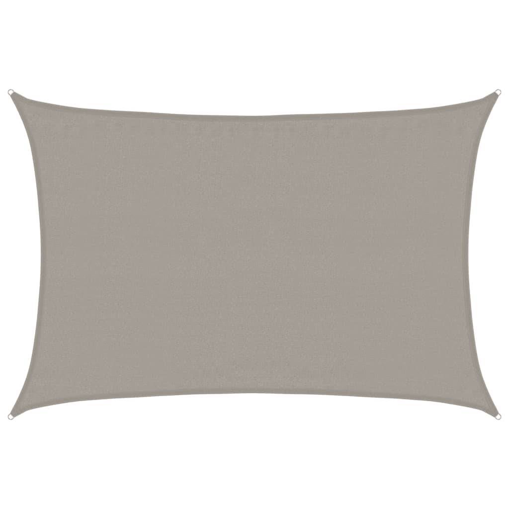 Voile d'ombrage PEHD gris clair 500 x 350 cm - PANGIVO - Image 1