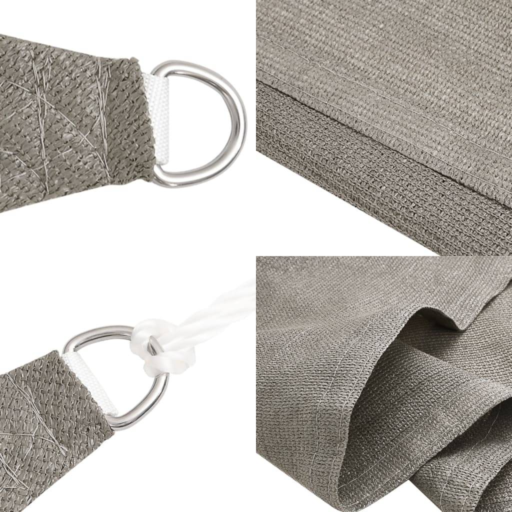 Voile d'ombrage PEHD gris clair 500 x 350 cm - PANGIVO - Image 5