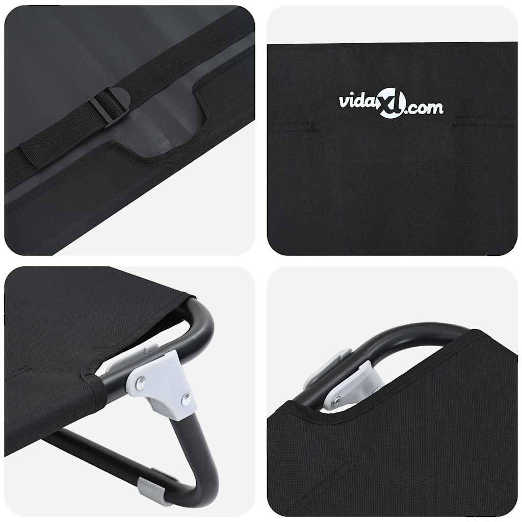 Vidaxl - Lit pour Chien 90 x 55 x 18 cm Acier Noir vidaXL 42008213 - Image 8